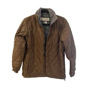 Columbia Women’s Quilted Insulated Interchange Jacket Brown Puffer Size S